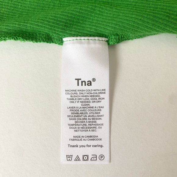 TNA Ribbed Crop Tank, Green, Size M - Picture 4 of 4